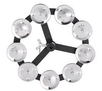 Drum Cymbal Tambourine Jingle Effect, Mountable Hi - Hat Percussion Ching Ring with 9 Metal Jingles, Lightweight ABS and Metal Drum Accessory for Rich Layered Sound