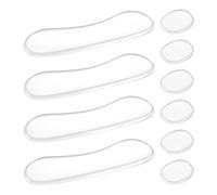 Drum Dampener Gels Set, GLADFRESIT 10Pcs Clear Silicone Drum Dampening Moon Gels - Oval and Long Strip Sound Dampening Pads