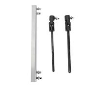 Drum Double Drive Shaft Pedal Link Bar Replacement, Metal Connecting Rod for Double Bass Drum Pedal, Standard Size Durable Driveshaft Bar with Glossy Finish for Percussion Kits (Silver Clip)