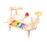 Drum for Children - Wooden Percussion Instrument for Children, Children's Drum - for Practice Games Table, Birthday, Christmas and Girls