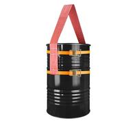 Drum Handling Sling for 55 Gallon Drum, Barrel Lifting Web Sling Heavy Duty No tilt with 2 Pack Ratchet Strap, Capacity up to 6000 LBS, Adjustable for Farms Barns Cranes Forklift Trucks, 78.7" X 4.9"