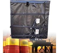 Drum Heater Blanket 2000W/4000W Adjustable 0-150°C, Insulated Heating Wrap for 55 Gallon/275 Gallon Oil Drums, Waterproof, Energy-Saving