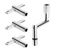 Drum Key Drill Bit Set of 4, 3 Standard Square Lug Drum Key and 1 Fast Rotary Drum Keys for Tuning Drums, Stainless Steels Drum Tuning Key