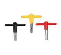 Drum Key Set of 3 | T - Shaped Wrench with Silicone Cover | Drum Tuning Tool for Snare/Bass/Tom Drums | Protective Grip, 1/4 Inch Square Screw