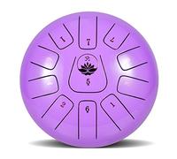 Drum Kit,10 Inch 11-Note Panda Drum, Steel Drums Instruments for Beginner Kids and Adults, Tongue Drum Handpan Drum with Drum Mallets and Finger Sleeves,Purple