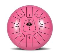 Drum Kit,10 Inch 11-Note Panda Drum, Steel Drums Instruments for Beginner Kids and Adults, Tongue Drum Handpan Drum with Drum Mallets and Finger Sleeves,Pink