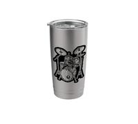 Drum Kit Drawing Rock Artist Cymbals Stainless Steel Insulated Tumbler