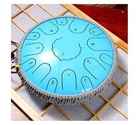 Drum Kit,Ethereal Drum 15 Notes Hand Drum for Kids and Adults, Steel Tongue Drum 13.6 Inch Applicable to Music Education, Mind Healing, Yoga Meditation,Skyblue