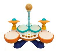 Drum Kit for | Portable Adjustable Interactive Instrument Drum Instrument Toy for Boys Girls Preschool Daycare Home Classroom Play Travel Hall Party
