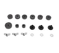 Drum Kit Non Slip Felt Pad Set Wing Nuts Stand Sleeves Cymbal Washers Replacement Accessories Premium Quality Durable Material Standard Size For Drummers And Musicians (Gray)