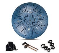 Drum Kit,Steel Tongue Drum 11 Notes 6 Inches Percussion Instrument Panda Drum for Adults, Child and Beginner Meditation Entertainment Yoga Musical Education,Darkblue