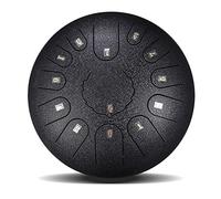 Drum Kit,Tongue Drum Upgraded Carbon Steel Percussion Drum for Beginner, 12-Inch 13 Notes Handpan Drum - Music Education,Mind Healing, Yoga Meditation,Black