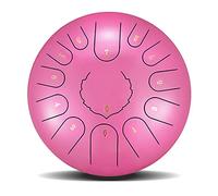 Drum Kit,Tongue Drum Upgraded Carbon Steel Percussion Drum for Beginner, 12-Inch 13 Notes Handpan Drum - Music Education,Mind Healing, Yoga Meditation,Pink