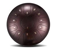 Drum Kit,Tongue Drum Upgraded Carbon Steel Percussion Drum for Beginner, 12-Inch 13 Notes Handpan Drum - Music Education,Mind Healing, Yoga Meditation,Brown