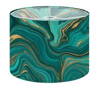 Drum Lamp Shade Large Lampshade Abstract Fake Stone Texture Malachite Green Agate Jasper for Floor Lamps Table Lamps Pendant Light Linen Lampshades Replacement Bedside Light Shades