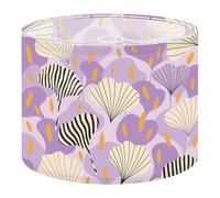 Drum Lamp Shade Large Lampshade Abstract Gingko Leaves Silhouettes line Art Botanical Striped Texture for Floor Lamps Table Lamps Pendant Light Linen Lampshades Replacement Bedside Light Shades