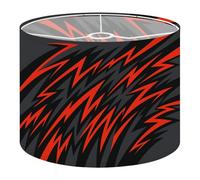 Drum Lamp Shade Large Lampshade Abstract red Spikes Zigzag line for Floor Lamps Table Lamps Pendant Light Linen Lampshades Replacement Bedside Light Shades