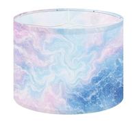 Drum Lamp Shade Large Lampshade Abstract Soft Pastel Swirls Blue Pink Cosmic for Floor Lamps Table Lamps Pendant Light Linen Lampshades Replacement Bedside Light Shades