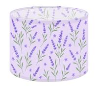 Drum Lamp Shade Large Lampshade Beautiful Violet Lavender Flowers Retro White for Floor Lamps Table Lamps Pendant Light Linen Lampshades Replacement Bedside Light Shades