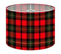 Drum Lamp Shade Large Lampshade Black Green Red White Tartan Plaid Seamless for Floor Lamps Table Lamps Pendant Light Linen Lampshades Replacement Bedside Light Shades