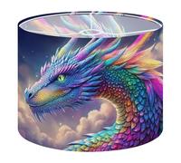 Drum Lamp Shade Large Lampshade Colourful Dragon Dragon Colorful Scales Flowing for Floor Lamps Table Lamps Pendant Light Linen Lampshades Replacement Bedside Light Shades