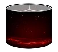 Drum Lamp Shade Large Lampshade Crack Ground Floor red Light Glowing Realistic for Floor Lamps Table Lamps Pendant Light Linen Lampshades Replacement Bedside Light Shades