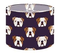 Drum Lamp Shade Large Lampshade Dog Breed Bulldog Seamless for Floor Lamps Table Lamps Pendant Light Linen Lampshades Replacement Bedside Light Shades