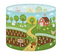 Drum Lamp Shade Large Lampshade Farming Gardening Nature Farmhouse Planted for Floor Lamps Table Lamps Pendant Light Linen Lampshades Replacement Bedside Light Shades