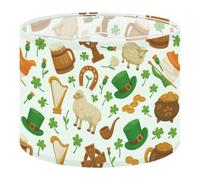Drum Lamp Shade Large Lampshade Irish Seamless Ireland Theme for Floor Lamps Table Lamps Pendant Light Linen Lampshades Replacement Bedside Light Shades