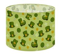 Drum Lamp Shade Large Lampshade Leprechaun Themed Signs Luck Wealth for St for Floor Lamps Table Lamps Pendant Light Linen Lampshades Replacement Bedside Light Shades