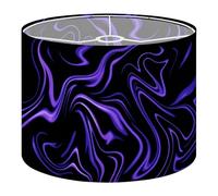 Drum Lamp Shade Large Lampshade Marble Blue Ultra Violet Black Abstract Neon Purple Wave for Floor Lamps Table Lamps Pendant Light Linen Lampshades Replacement Bedside Light Shades