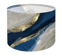 Drum Lamp Shade Large Lampshade Modern Abstract Oil Painting Art Design Orange Gold Blue for Floor Lamps Table Lamps Pendant Light Linen Lampshades Replacement Bedside Light Shades