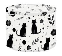 Drum Lamp Shade Large Lampshade Mystic cat Anime Tattoo Space Japanese Black Tatoo cat Girl for Floor Lamps Table Lamps Pendant Light Linen Lampshades Replacement Bedside Light Shades