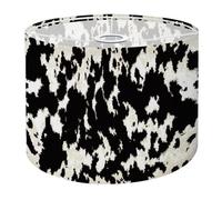 Drum Lamp Shade Large Lampshade Pattern Cow Leather Natural Print Animal Skin Spots White for Floor Lamps Table Lamps Pendant Light Linen Lampshades Replacement Bedside Light Shades