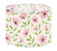Drum Lamp Shade Large Lampshade Pink Green Watercolor Flowers White Watercolor for Floor Lamps Table Lamps Pendant Light Linen Lampshades Replacement Bedside Light Shades
