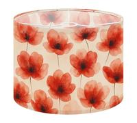 Drum Lamp Shade Large Lampshade Red Flowers White Flower Seamless Watercolor for Floor Lamps Table Lamps Pendant Light Linen Lampshades Replacement Bedside Light Shades