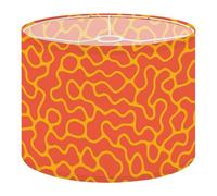 Drum Lamp Shade Large Lampshade Red hot Lava Molten Metal for Floor Lamps Table Lamps Pendant Light Linen Lampshades Replacement Bedside Light Shades