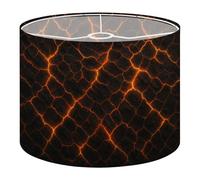 Drum Lamp Shade Large Lampshade Red Texture Molten Lava for Floor Lamps Table Lamps Pendant Light Linen Lampshades Replacement Bedside Light Shades