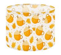 Drum Lamp Shade Large Lampshade Seamless Autumn hot Drink Set Hand Drawn Doodle Pumpkin Spice for Floor Lamps Table Lamps Pendant Light Linen Lampshades Replacement Bedside Light Shades