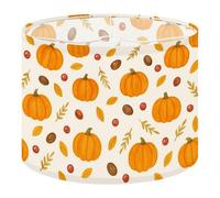 Drum Lamp Shade Large Lampshade Seamless Autumn Pumpkins Leaves fir Cones red Berries October for Floor Lamps Table Lamps Pendant Light Linen Lampshades Replacement Bedside Light Shades