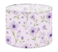 Drum Lamp Shade Large Lampshade Seamless Ditsy Floral Delicate Lavender Purple for Floor Lamps Table Lamps Pendant Light Linen Lampshades Replacement Bedside Light Shades