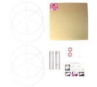 Drum Lampshade Making Kit Twin Pack - Use with Pendant Ceiling Lights, Table and Floor Lamps, Drum Circle Shape Needcraft UK DIY use with Fabric, Textile, Wallpaper of Choice. (White, 70cm)
