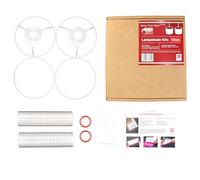 Drum Lampshade Making Kit Twin Pack - Use with Pendant Ceiling Lights, Table and Floor Lamps, Drum Circle Shape Needcraft UK DIY use with Fabric, Textile, Wallpaper of Choice. (White, 15cm)