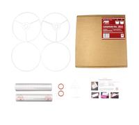 Drum Lampshade Making Kit Twin Pack - Use with Pendant Ceiling Lights, Table and Floor Lamps, Drum Circle Shape Needcraft UK DIY use with Fabric, Textile, Wallpaper of Choice. (White, 25cm)