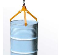 Drum Lifter 1100 LBS - Drum Lifting Clamp for 30-55 Gallon Steel and Plastic Drums, Alloy Steel Barrel Hook Spreader