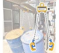 Drum Lifter for Forklift C - 1 Ton Capaci, Barrel Hoist with 2 Hoo, Ideal for Handling and Material Transport