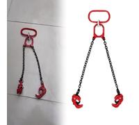 Drum Lifter, Industrial Forklift Barrel Clamp, Heavy Duty Chain Sling Lifting Device for Metal Drums, Rugged Handling Equipment, 2 Chains for Secure Lifting