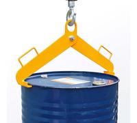 Drum Lifting Clamp - 1100 LBS Vertical Drum Lifter for 30-55 Gallon Steel and Plastic Drums - Alloy Steel Barrel Hook Spreader