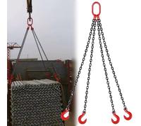 Drum Lifting Clamp with Self-Locking Hook, Vertical & Horizontal Oil Drum Lifter for Forklift Crane Engine Hoist(1.0 m/3.3 ft(2T/4409LBS))