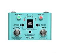 Drum Looper Pedal,M-Vave Guitar Effect Pedal V2 Drum Looper 30 Drums 11 Mins Recoding Time Tuner Multi Effect Pedal